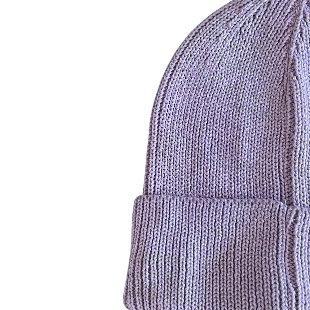 FACTION NEW Ribbed Beanie Hat In Lavender - Picture 7 of 10